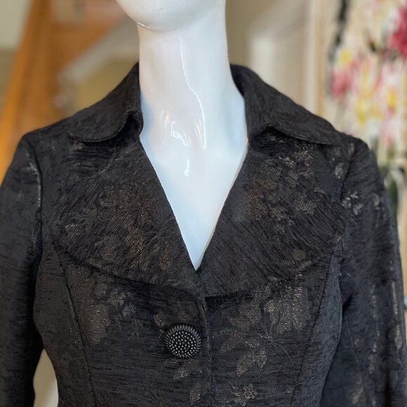 Nanette Lepore brocade fabric coat - size 6 - fitted - Picture 1 of 17